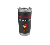 Arrêtez de regarder ma bite drôle grossier inapproprié moche groovy Gobelet isotherme en acier inoxydable double paroi