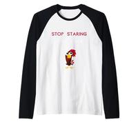 Arrêtez de Regarder ma Bite drôle Grossier inapproprié Moche Groovy Manche Raglan