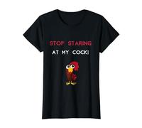 Arrêtez de Regarder ma Bite drôle Grossier inapproprié Moche Groovy T-Shirt Graphique avec Valeur