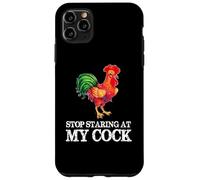 Arrêtez de Regarder ma Queue - Funny Rooster Chicken Lover Coque pour iPhone 11 Pro Max