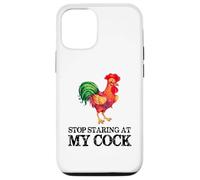 Arrêtez de Regarder ma Queue - Funny Rooster Chicken Lover Coque pour iPhone 12/12 Pro