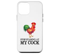 Arrêtez de Regarder ma Queue - Funny Rooster Chicken Lover Coque pour iPhone 12 Mini
