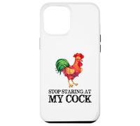 Arrêtez de Regarder ma Queue - Funny Rooster Chicken Lover Coque pour iPhone 12 Pro Max