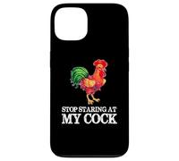 Arrêtez de Regarder ma Queue - Funny Rooster Chicken Lover Coque pour iPhone 13