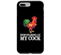 Arrêtez de Regarder ma Queue - Funny Rooster Chicken Lover Coque pour iPhone 7 Plus/8 Plus