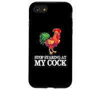 Arrêtez de Regarder ma Queue - Funny Rooster Chicken Lover Coque pour iPhone SE (2020) / 7/8