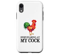 Arrêtez de Regarder ma Queue - Funny Rooster Chicken Lover Coque pour iPhone XR