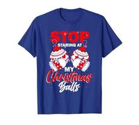 Arrêtez de Regarder Mes Boules de Noël - Boules de Sapin de Noël T-Shirt, Homme, Bleu Royal, 3XL