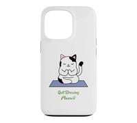 Arrêtez de stresser Meowt Cat Lover Yoga, méditation, Gym Coque pour iPhone 13 Pro