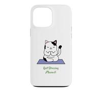 Arrêtez de stresser Meowt Cat Lover Yoga, méditation, Gym Coque pour iPhone 13 Pro Max