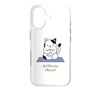Arrêtez de stresser Meowt Cat Lover Yoga, méditation, Gym Coque pour iPhone 17