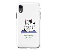 Arrêtez de stresser Meowt Cat Lover Yoga, méditation, Gym Coque pour iPhone XR