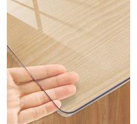 Arrêtez de vous soucier des casseroles chaudes ! Protecteur de table résistant à la chaleur en PVC transparent de 0,25 mm d'épaisseur - Protégez votre table en bois des brûlures et des rayures 75 cm *