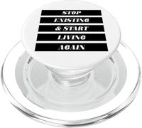 Arrêtez d'exister et recommencez à Vivre (énoncé Positif) PopSockets PopGrip pour MagSafe
