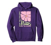 Arrêtez la Violence, Mettez Fin au Silence Boho Floral Sweat à Capuche