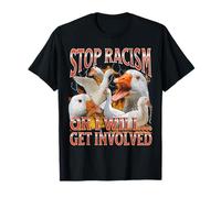 Arrêtez le racisme ou je m'implique Funny Goose Meme Bootleg Y2K T-Shirt