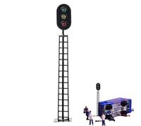 Arrêtez Light Toy, jouet de modélisme de trafic - Simulation éducative modèle de train d'amplification Construction de kit de jeu, table de sable et décoration de scène faite à la main pour filles