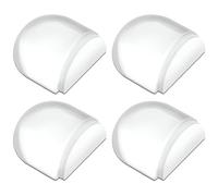 Arrêts de Portes,RoadLoo Lot de 4 Épaissi Butées de Porte Transparentes Arret de Porte Adhesive Amortisseurs Élastiques pour Tous les Sols Durs Protègent les Murs et les Meubles des Chocs Hauteur 3 cm