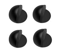 Arrêts de Portes, UKOFEW Butée de Porte en Acier Inoxydable, Lot de 4 Arrêts et Butées de Porte avec Semelle en Caoutchouc, Bloc Porte Adhésif pour Protéger les Portes, Les Murs et Les Meubles,Noir