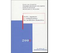 Arrêts, jugements et communications des juridictions financières - Collectif - Journaux Officiels - broché - Etude