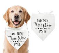 arricraft 1 bandana pour chien, « And Then There were Four Words » - Triangle réglable et confortable - Lavable - En coton - Pour grand chien - 78 x 39 cm