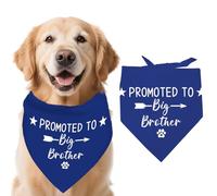 arricraft 1 Bandana Triangulaire Réglable en Coton Écru Bleu Foncé pour Chien Bandanas pour Animaux de Compagnie Big Brother pour Chien Accessoires Photo de Révélation du Sexe 55x55x78cm