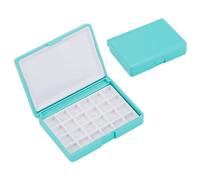 arricraft 1 boîte de Palette D'Aquarelle Rectangulaire Cyan Portable 24 Mini Palette de Voyage Vide en Plastique avec Couvercle pour Peinture à l'huile et Aquarelle