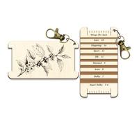 arricraft 1 carte de Contrôle Rotative Fleurs de Café Guide de Fil WPI avec Fermoir Planche de Guidage en Bois pour Fileurs Outils de Mesure de Fil Accessoires de Crochet