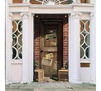 arricraft 1 Pc Speakeasy Thème Polyester Porte Cover, 72.83 "x35.43" Retro Prohibition Era Background Banner Porte Porch Sign Photography Background pour Party Porch Home Decor Accessories