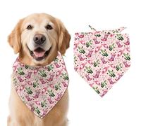 arricraft 1 pièce Denim thème Chien Bandage 78x39cm (30.7x15.35) Rose Western Cowboy Bottes Chapeau Triangle réglable Confortable Animal de Compagnie Cou Grand Chien Coton écharpe