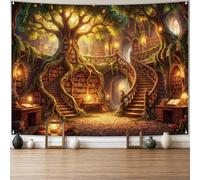 arricraft 1 pièce Tapisseries de Fond en Polyester, 150x200cm Tapisserie Décorative et Tenture Murale à Motifs de Forêt Fantastique pour Photographie Fêtes Porches et la Décoration Intérieure