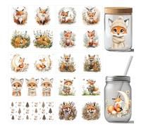 Arricraft 10 autocollants UV DTF Fox transfert pour tasses 16oz verre