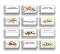 arricraft 120 Sloth candy bar pack, bébé comme chocolat Sweet Mini Candy Bar pack Chocolate Bar label autocollant pour les invités baby shower Party