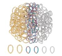 arricraft 180 pcs 304 anneaux Ouverts Ovales en Acier Inoxydable 3 Styles Anneaux de Jonction Ouverts Connecteurs Ouverts Cercle Accessoires de Bijoux à Faire Soi Même pour la Fabrication de Colliers