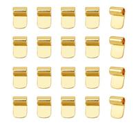 arricraft 20 Pcs Colle Sur Bélières, Bélières Plates à Coller Dorées avec Boucle Large, Cuillère en Laiton, Pendentifs, Breloques, Connecteur, Cintre pour Bricolage, Pendentif, Collier