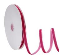 arricraft 20 verges ruban de velours rose de côté unique, rouleau de ruban de satin de 10mm pour mariage cadeau d'emballage de tissu de velours cheveux arcs fleur arrangeant la maison (rose foncé)