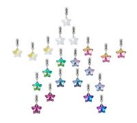 arricraft 24 breloque Étoile en Cristal Bicolore Pendentifs Européens en Forme D'Étoile à Facettes avec Pierre de Naissance et Bélières pour la Fabrication Colliers Pendentifs et Bijoux Artisanaux