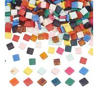 arricraft 360 pièces de Perles Tila, 12 couleur Acrylique 2 trous Perles de Rocaille Carrées Breloques Coulissantes Perles D'Espacement en Vrac pour Bracelet Multi-Cordon Collier Boucles