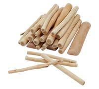 arricraft 40 pièce de Bois Flotté pour L'Artisanat 6 taille de Morceaux de Bois Flotté Kaki Clair Bâtons de Bois pour Bricolage Cadres Couronnes Surf Art Accessoires Photo Décoration de Plage