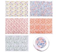 arricraft 5 Pcs Papier de transfert d'argile en céramique, autocollants en poterie grande taille avec des motifs floraux High-Adh esion Underglaze Transfers Stickers pour art de la poterie bricolage