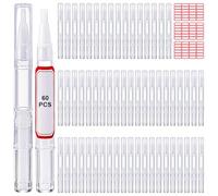 arricraft 60 Pcs 3ml Stylo huile de cuticule vide, Stylo d'huile d'ongles rechargeable avec Twist Design pour le soin des ongles de cils Gloss à lèvres, comprend 72 Pcs autocollants d'étiquette vide