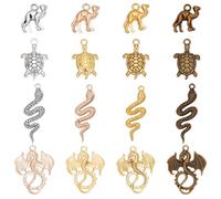 arricraft 64 breloque en Alliage en Forme D'Animal 16 Styles Serpents Tortues Cantorp Dragon Charms Pendentif Métal Style Tibétain Charms Bracelets Colliers DIY Bijoux Artisanat Fabrication