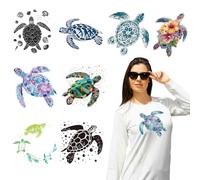 arricraft 9 feuille D'Autocollants Thermocollants Sur le Thème de la Vie Marine Autocollants à Motif Tortue Amusants pour Personnaliser T Shirts Jeans Sacs à Dos Vêtements et Chapeaux.