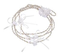 arricraft Corde Lasso de Mariage Blanche arricraft Cordon de Mariage de 1.75 mètre avec Mousseline de Soie avec Perles en Plastique Cordon en Polyester pour Macramé Corsages de Poignet Décorations
