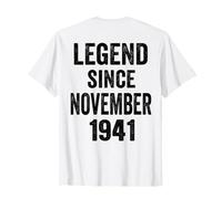 (arrière) 85 Anniversaire 85 Ans Novembre 1941 Décorations pour 85e Anniversaire T-Shirt