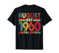 (arrière) Août 1960 Édition limitée 66 Ans 66e Anniversaire T-Shirt