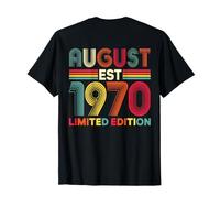 (arrière) Août 1970 Édition limitée 56 Ans 56e Anniversaire T-Shirt