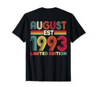 (arrière) Août 1993 Édition limitée 33 Ans 33e Anniversaire T-Shirt