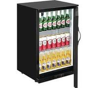 Arrière-Bar 1 Porte Pleine Noir 138L - Série G - - R290 - Acier inoxydable1Pleine/battante 600x520x900mm