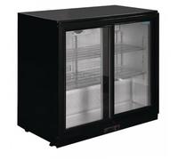 Arrière-bar 2 portes coulissantes vitrées 198 Litres noir, 230 W, 220 V - MONO